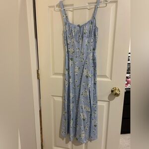 Floral Blue Maxi Dress